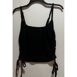 Forever 21 Crop Sleeveless Size Large Waffle Knit~ Adjustable Straps